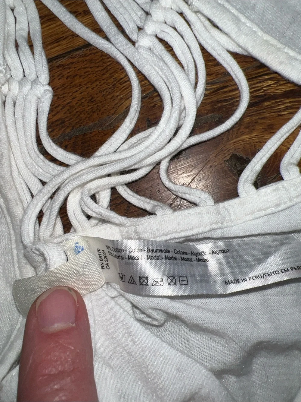Free People White Macramé Open-Back Tank - Picture 6 of 7